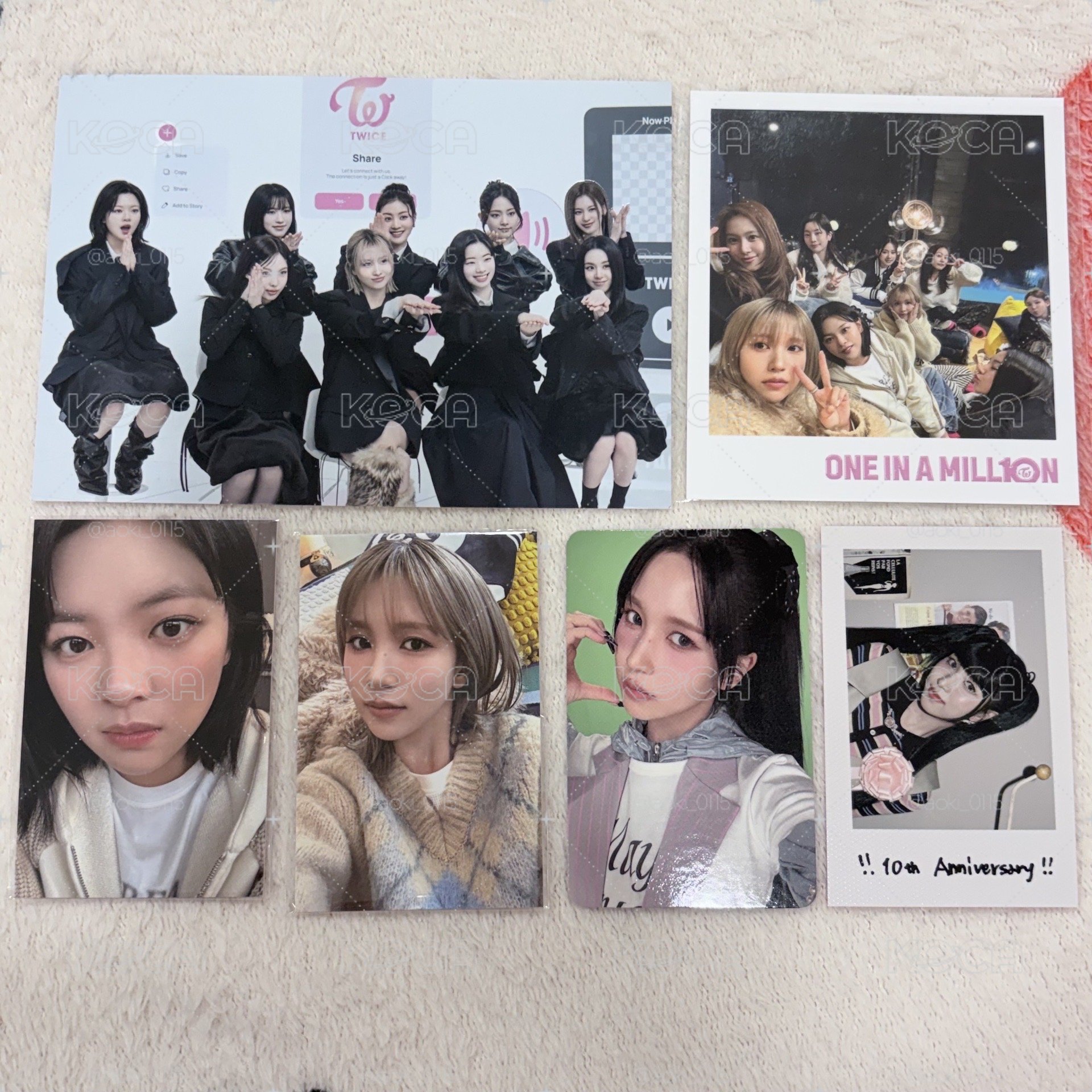 【TWICE】ONE IN A MILLION 電影特典  / 明信片拍立得小卡 / MINA 定延