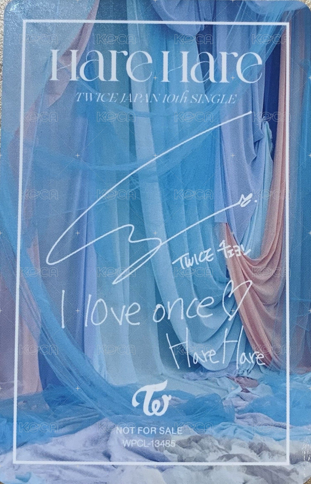 Hare Hare 專輯卡  背面