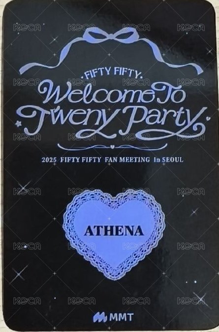 Welcome to Tweny Party Official MD mmt 首爾飯咪 VIP 入場卡 / 場限卡  背面