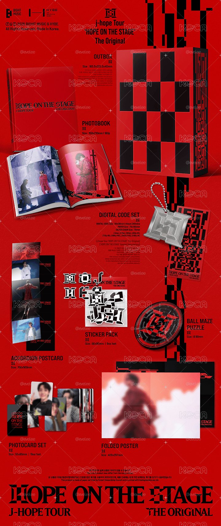 j-hope Tour ‘HOPE ON THE STAGE’ The Original 小卡一組Weverse韓國正品
