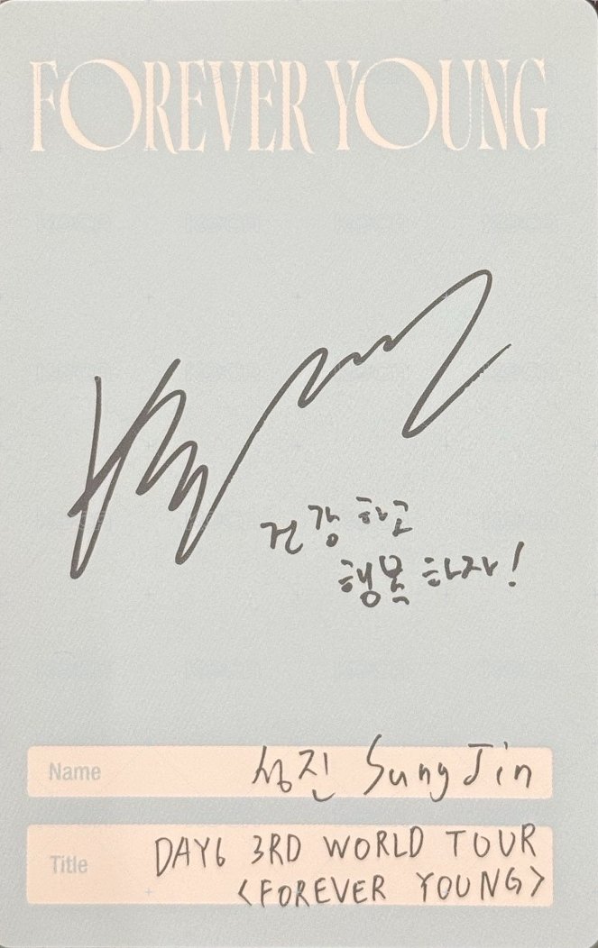 3rd世巡 演唱會 DVD / CD 卡  背面