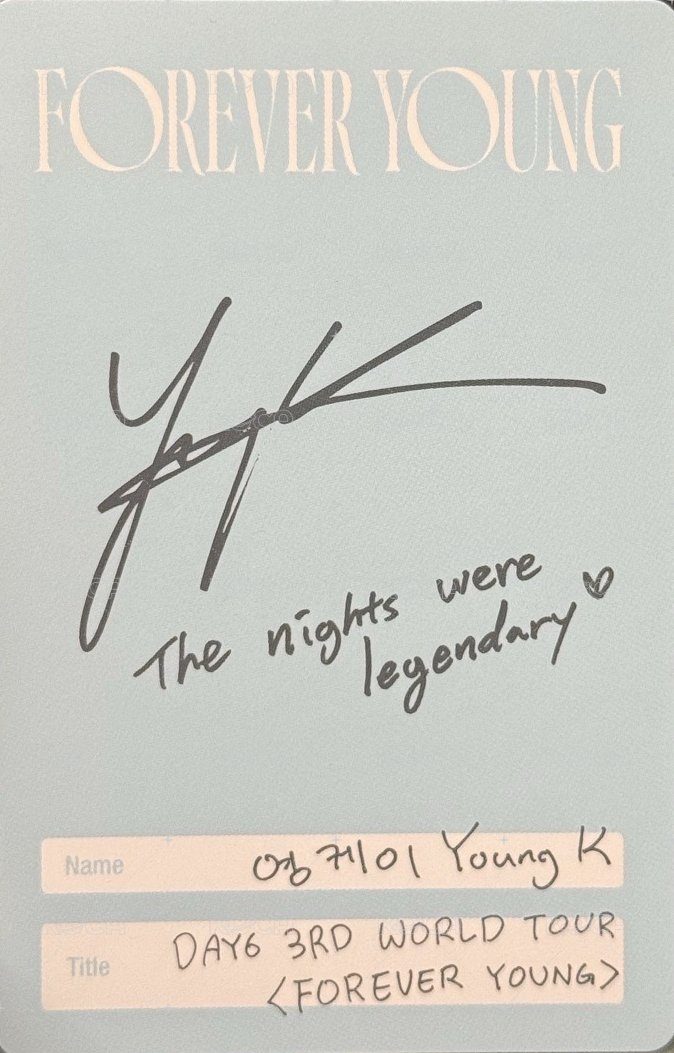 3rd世巡 演唱會 DVD / CD 卡  背面