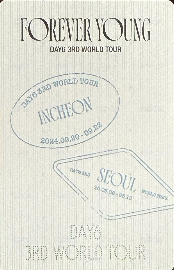 3rd世巡 演唱會 DVD / CD 卡 雙人卡 背面