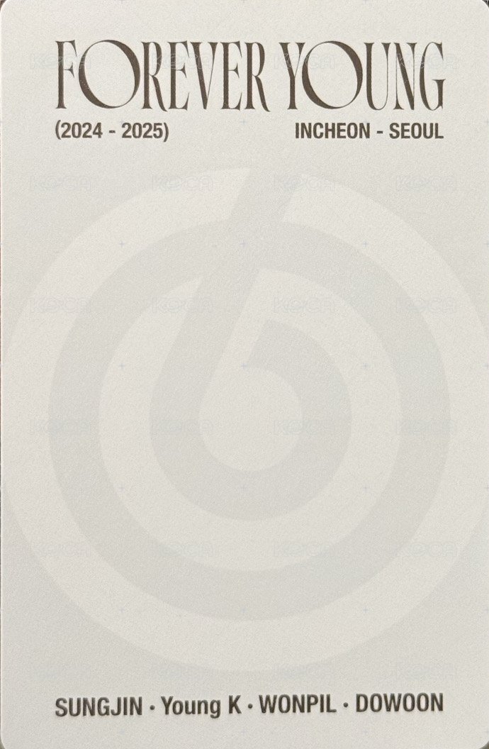 3rd世巡 k4 演唱會 DVD / CD 卡  背面