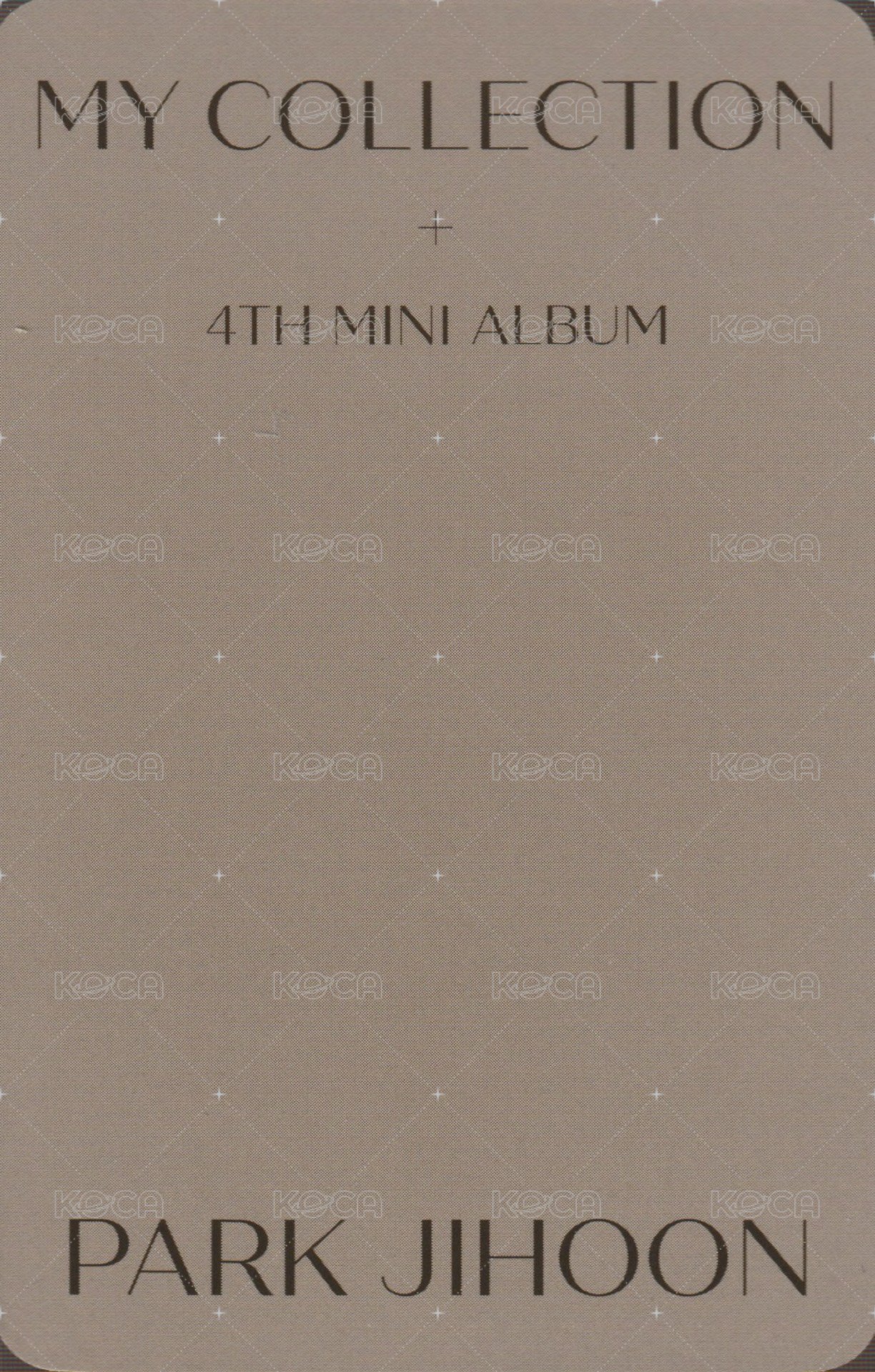 4th MINI hello82 #2 簽售卡  背面