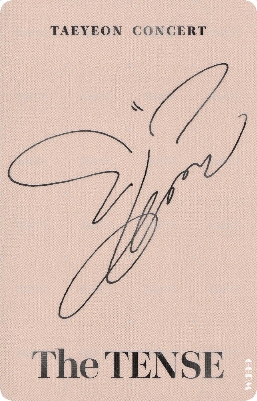 The TENSE 演唱會 DVD / CD 卡 NFC卡 背面