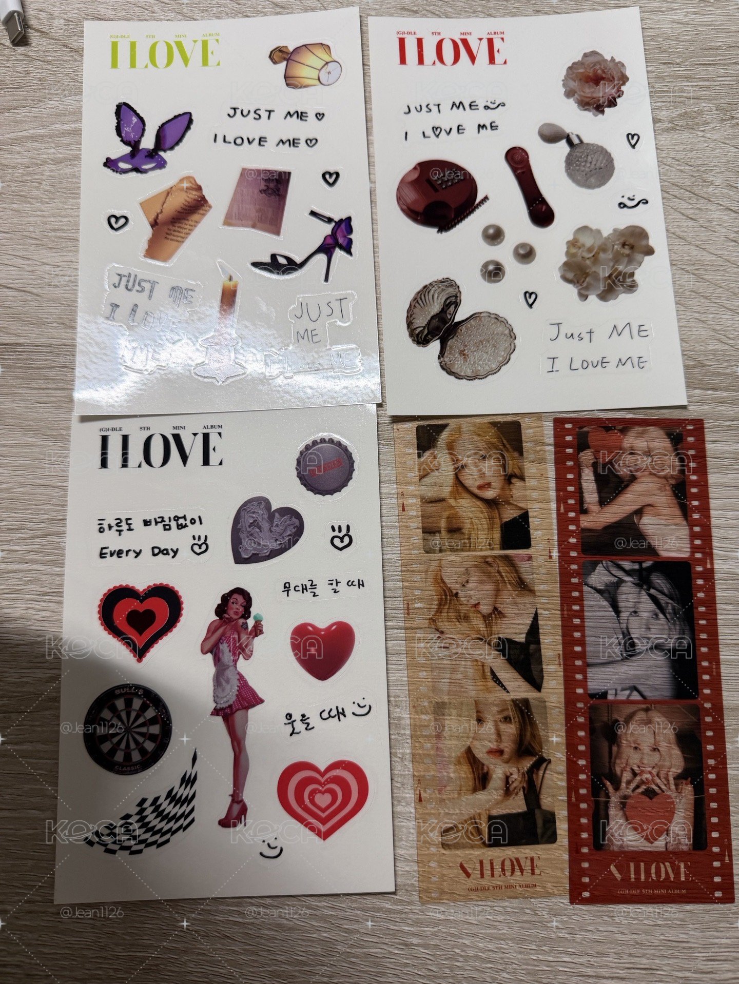 I LOVE 貼紙和書籤