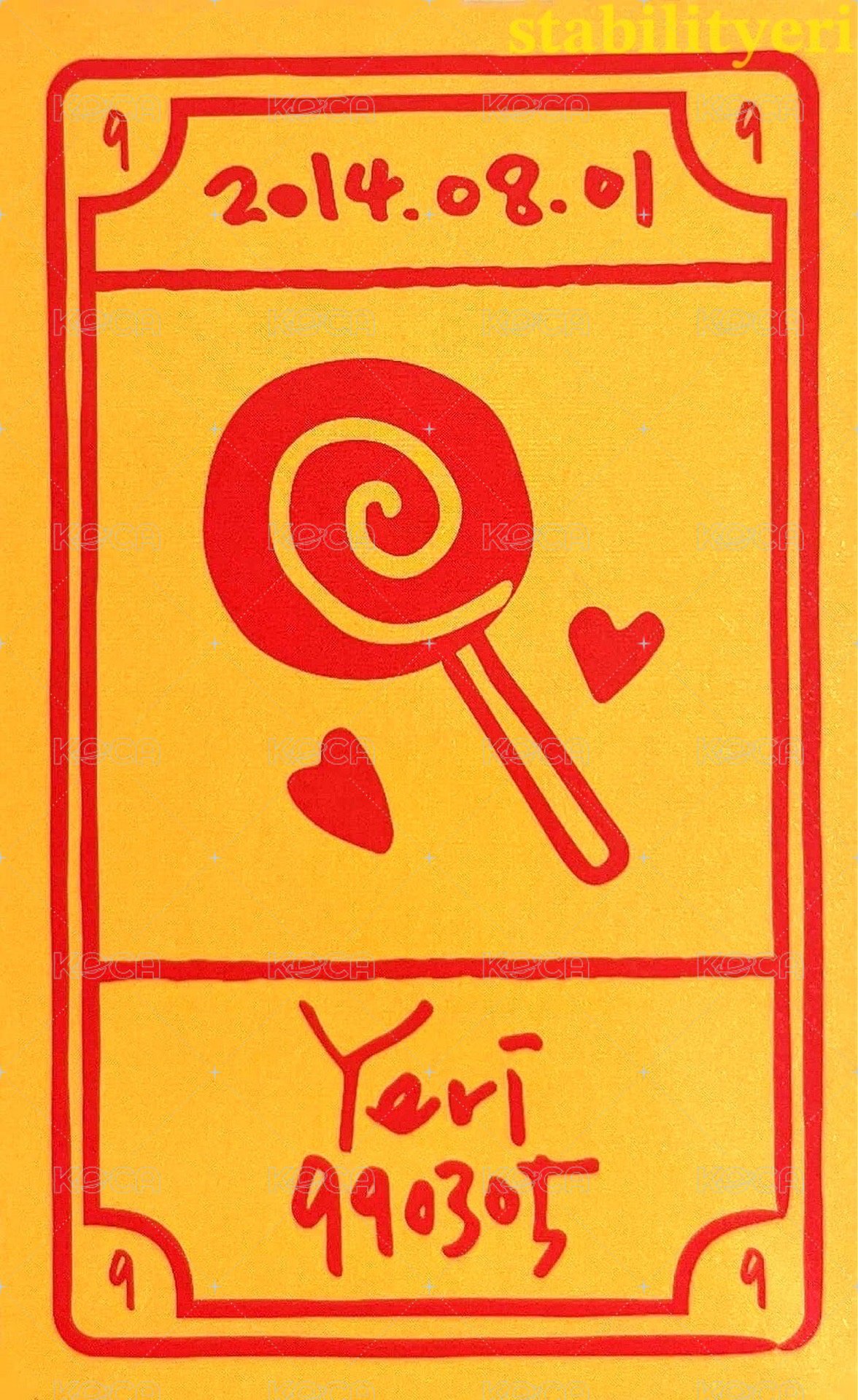 9週年 周邊卡 幸運卡 背面