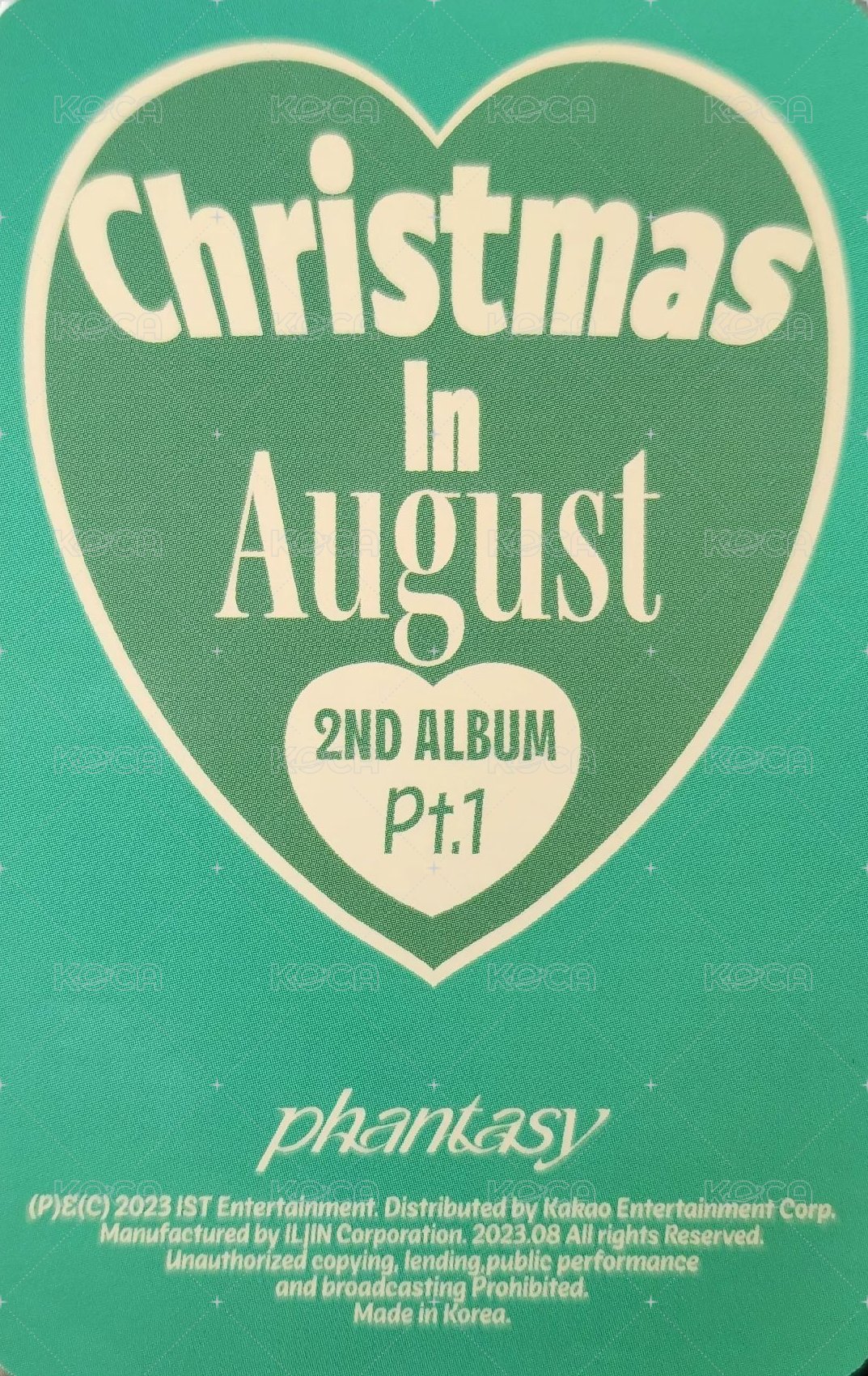 PHANTASY Pt.1 Christmas In August 專輯卡 Present ver. 背面