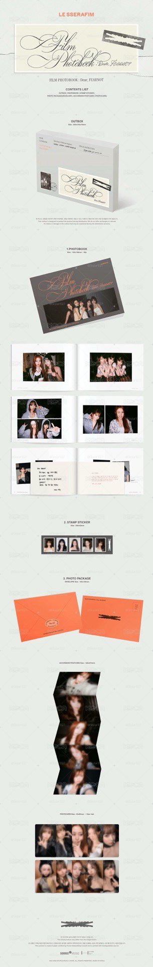 LE SSERAFIM 'FILM PHOTOBOOK : Dear, FEARNOT'寫真書