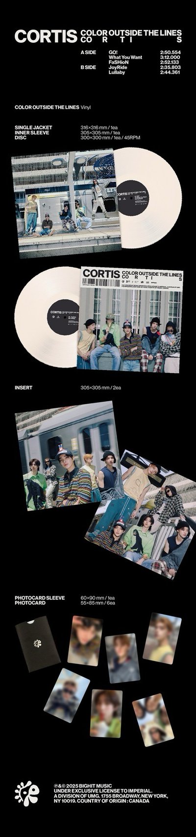 CORTIS｜The 1st EP [COLOR OUTSIDE THE LINES] 黑膠唱片