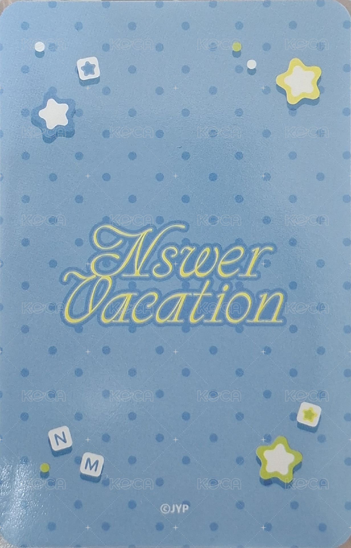 NSWER VACATION 周邊卡 拖鞋卡 背面