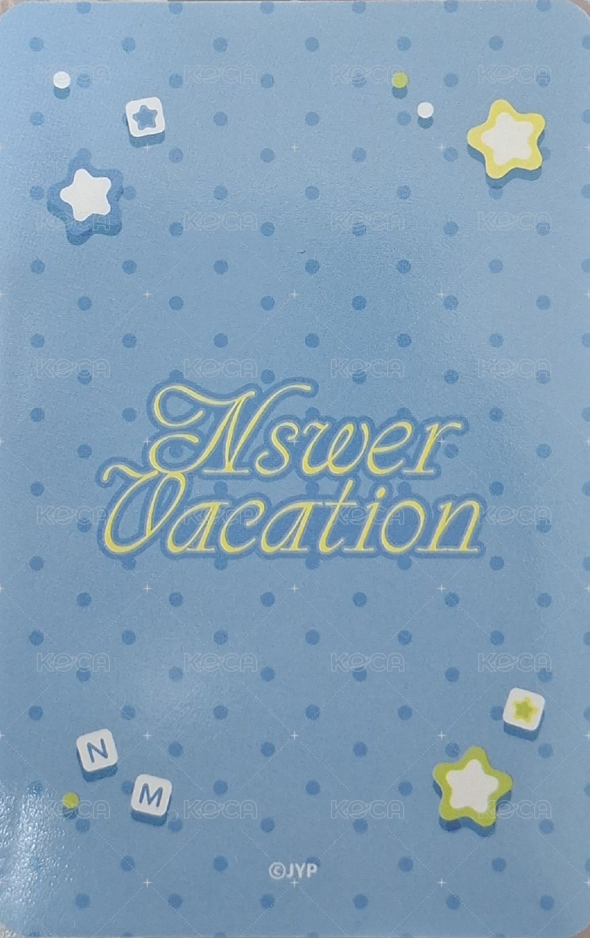 NSWER VACATION 周邊卡 拖鞋卡 背面