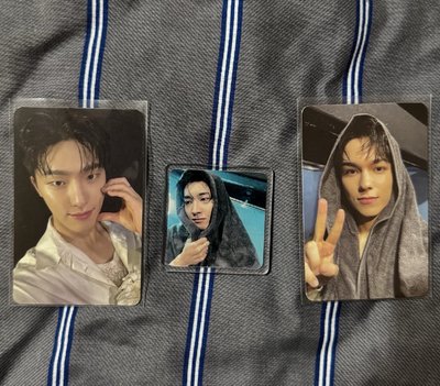 Seventeen Right here克拉粽 圓佑/貝雷帽淨漢/毛巾圓磁鐵/迷7四格卡（盤出）