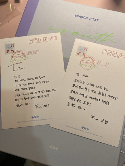 摯友23夏寫明信片兩張一起出🍀