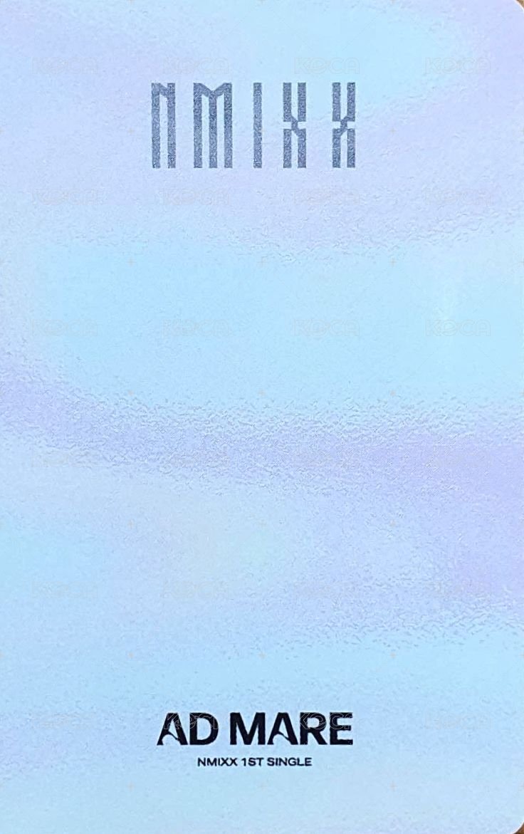 AD MARE wd 簽售卡  背面