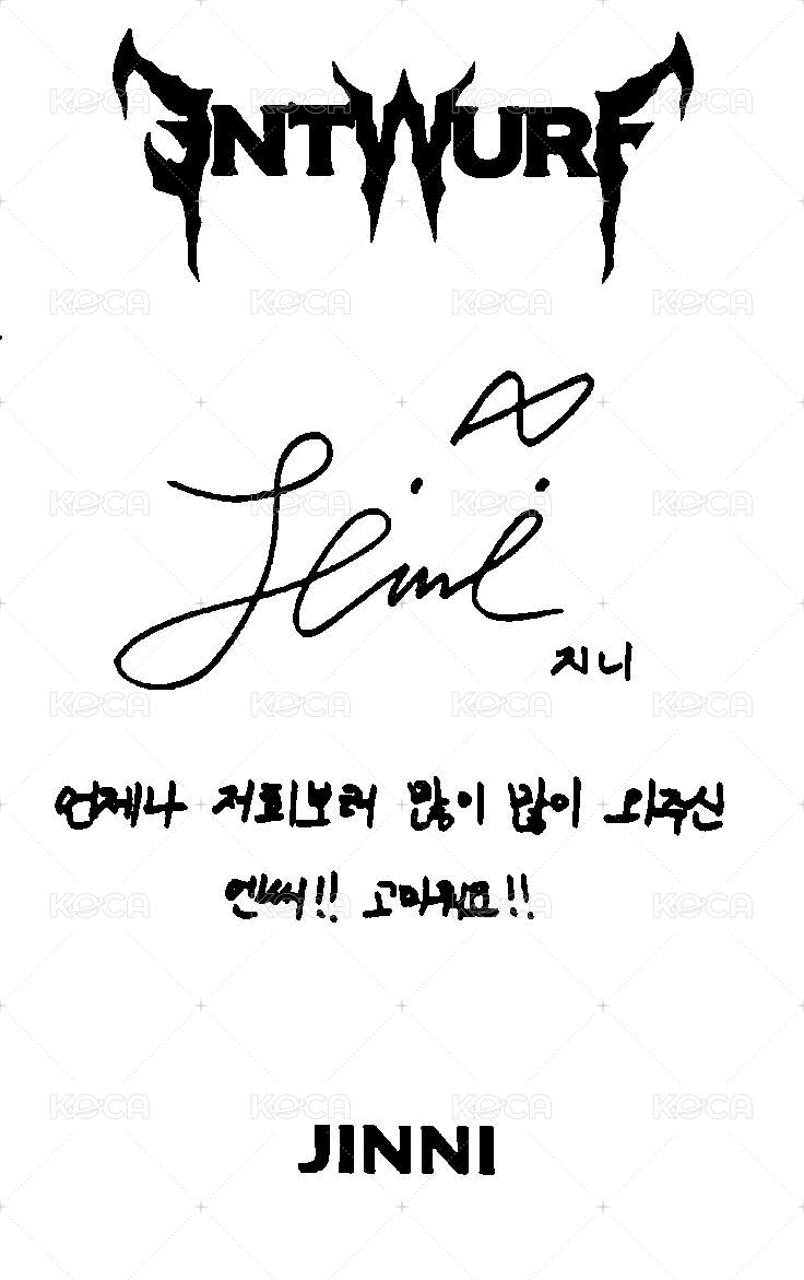 ENTWURF  護目鏡 打歌卡  背面