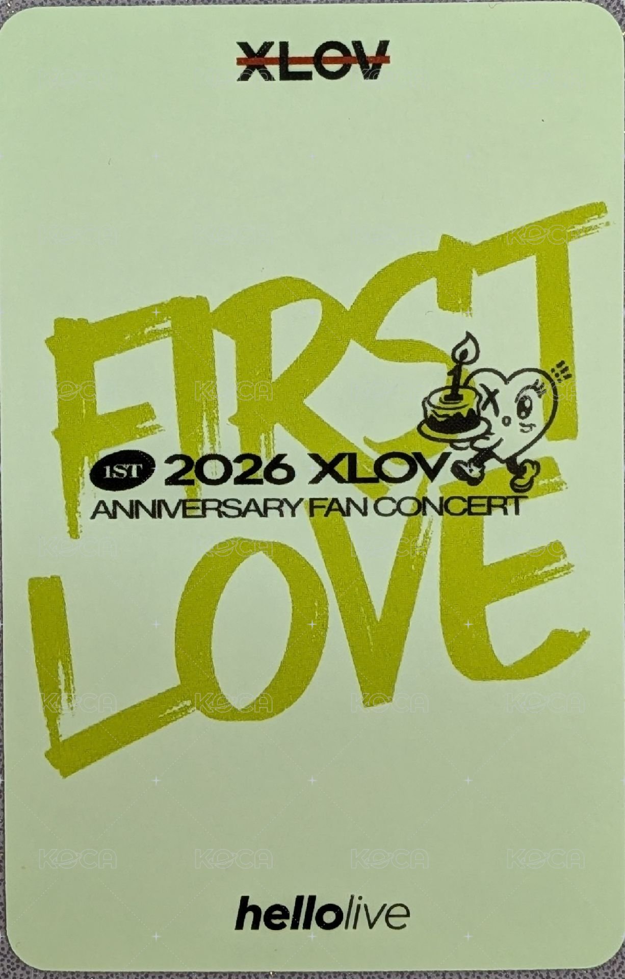 一週年fancon hl B 直播卡  背面