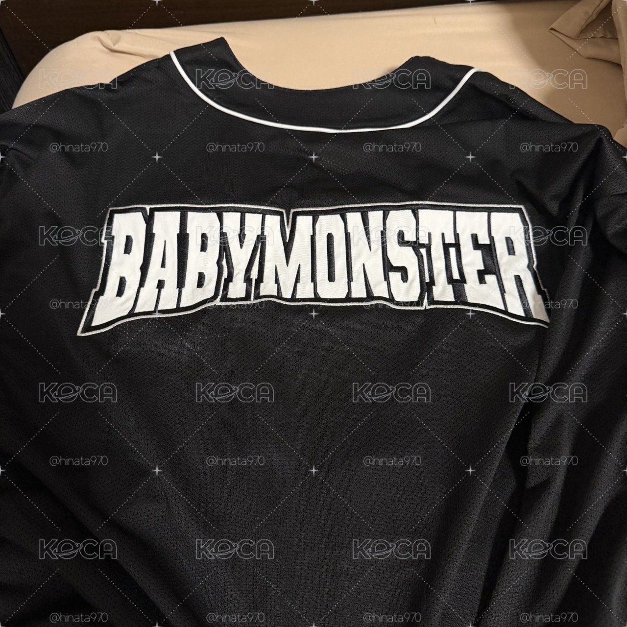 BABY MONSTER 25日本夏季 棒球衣 短袖 黑色長版