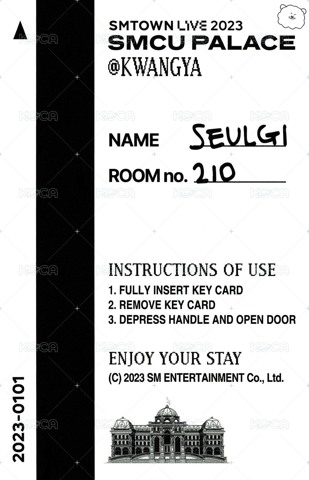 2023 SMCU 周邊卡 拖鞋卡 背面