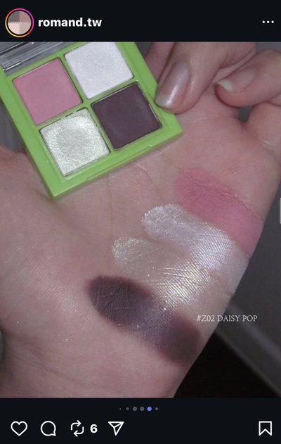 rom&nd zoa 聯名 十色眼影