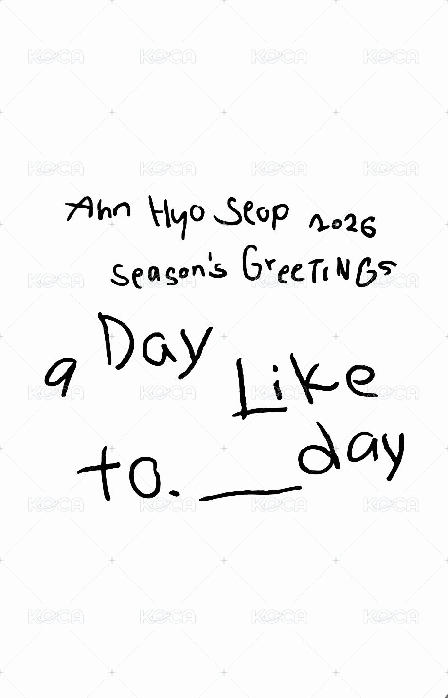 2026年曆 k4 特典卡  背面