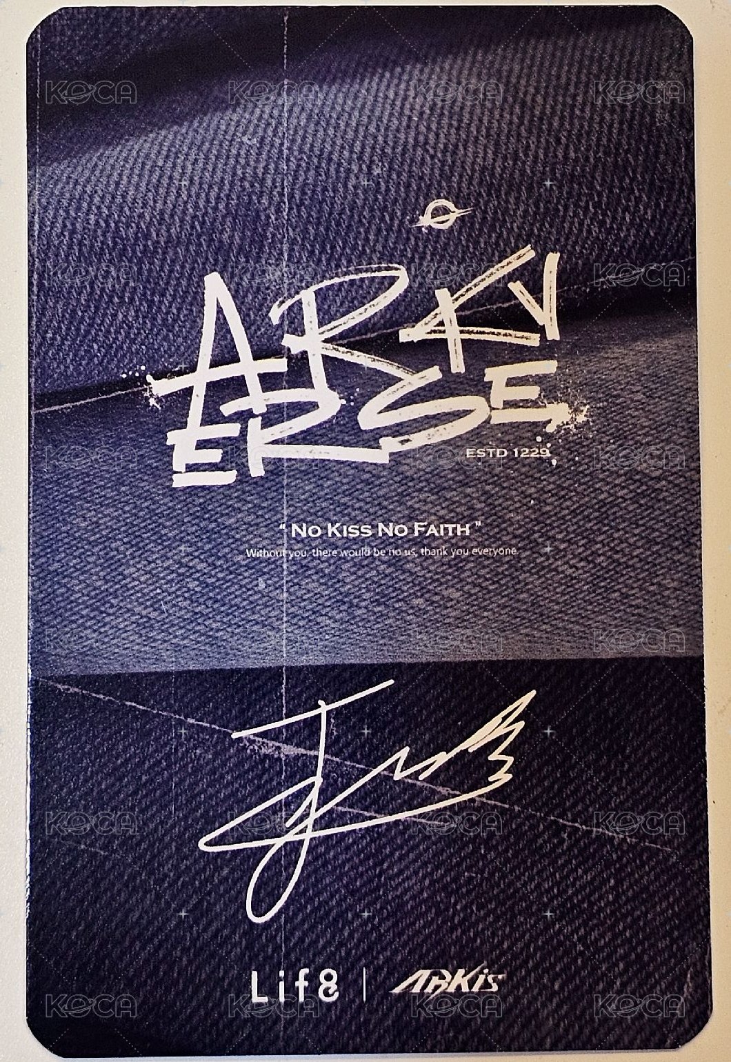 life8一日店長 代言卡  背面