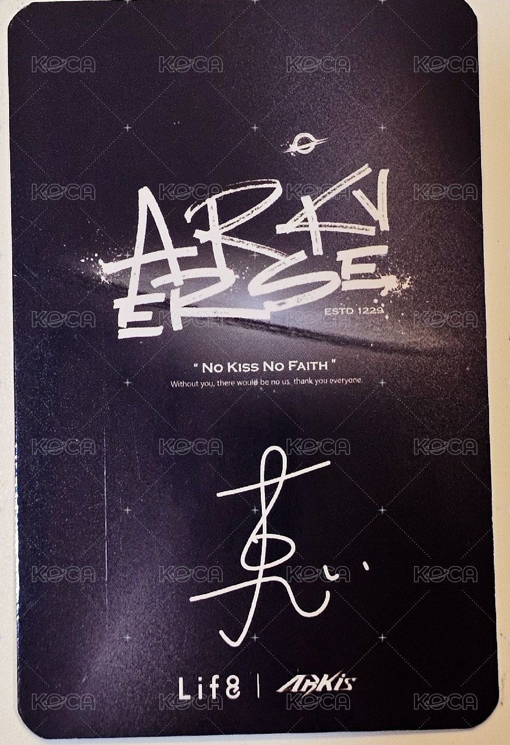 life8一日店長 代言卡  背面