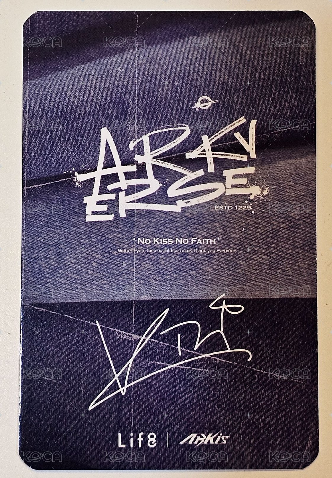 life8一日店長 代言卡  背面