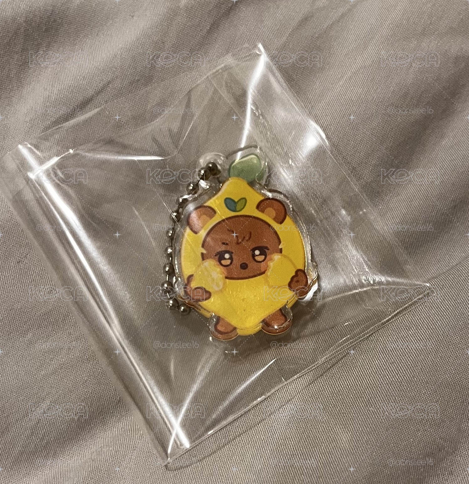 檸檬小熊吊飾