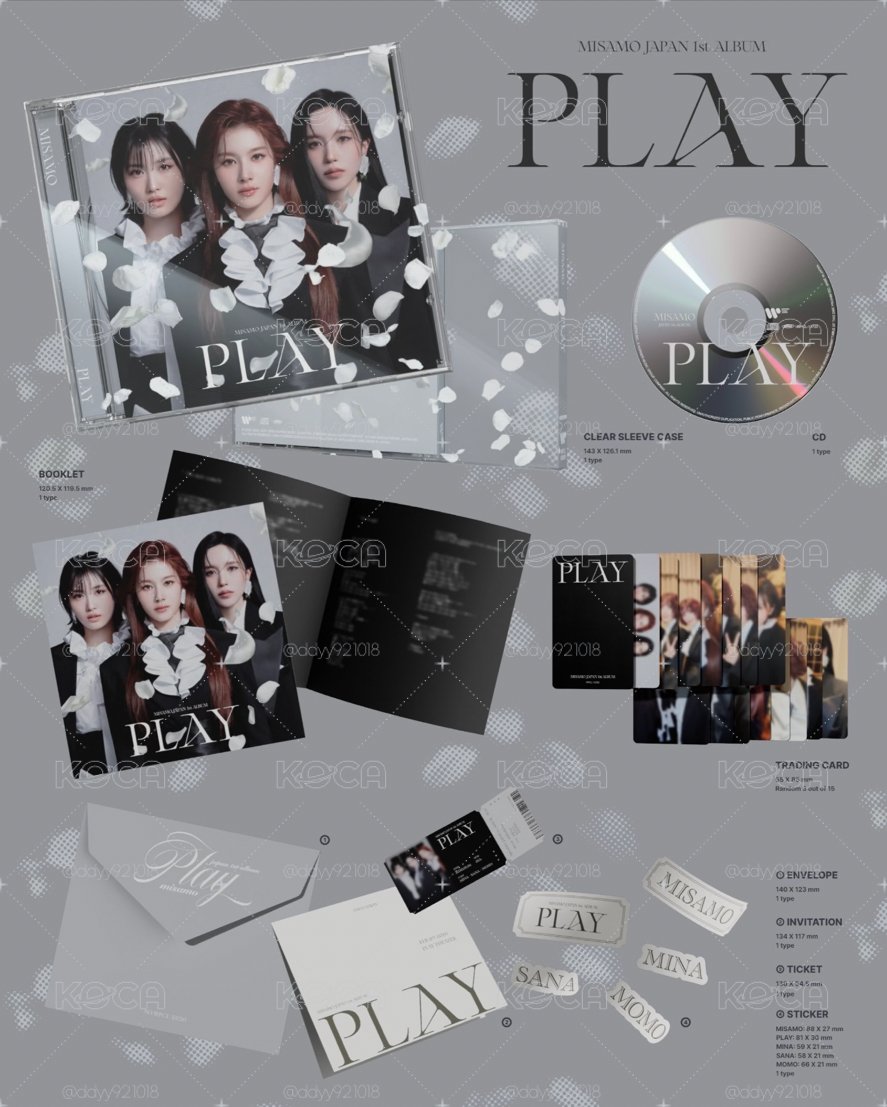 MISAMO PLAY初回限定盤B+塔店特典（SANA燙金卡）