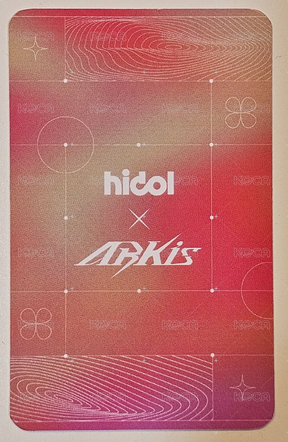 台北Hidol簽唱會 周邊卡 57 彫秦 雙人卡 背面