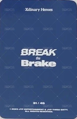 Break the Brake 隨機卡 卡包 背面