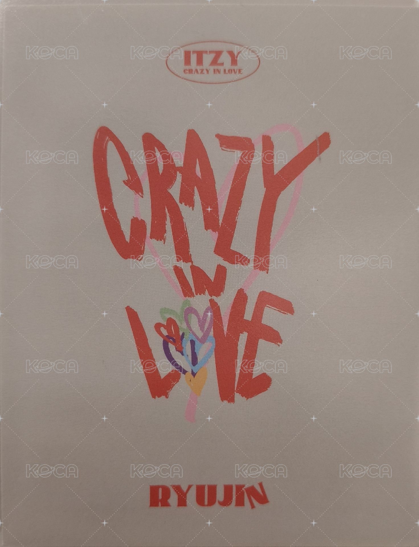 CRAZY IN LOVE 專輯卡 拍立得 背面