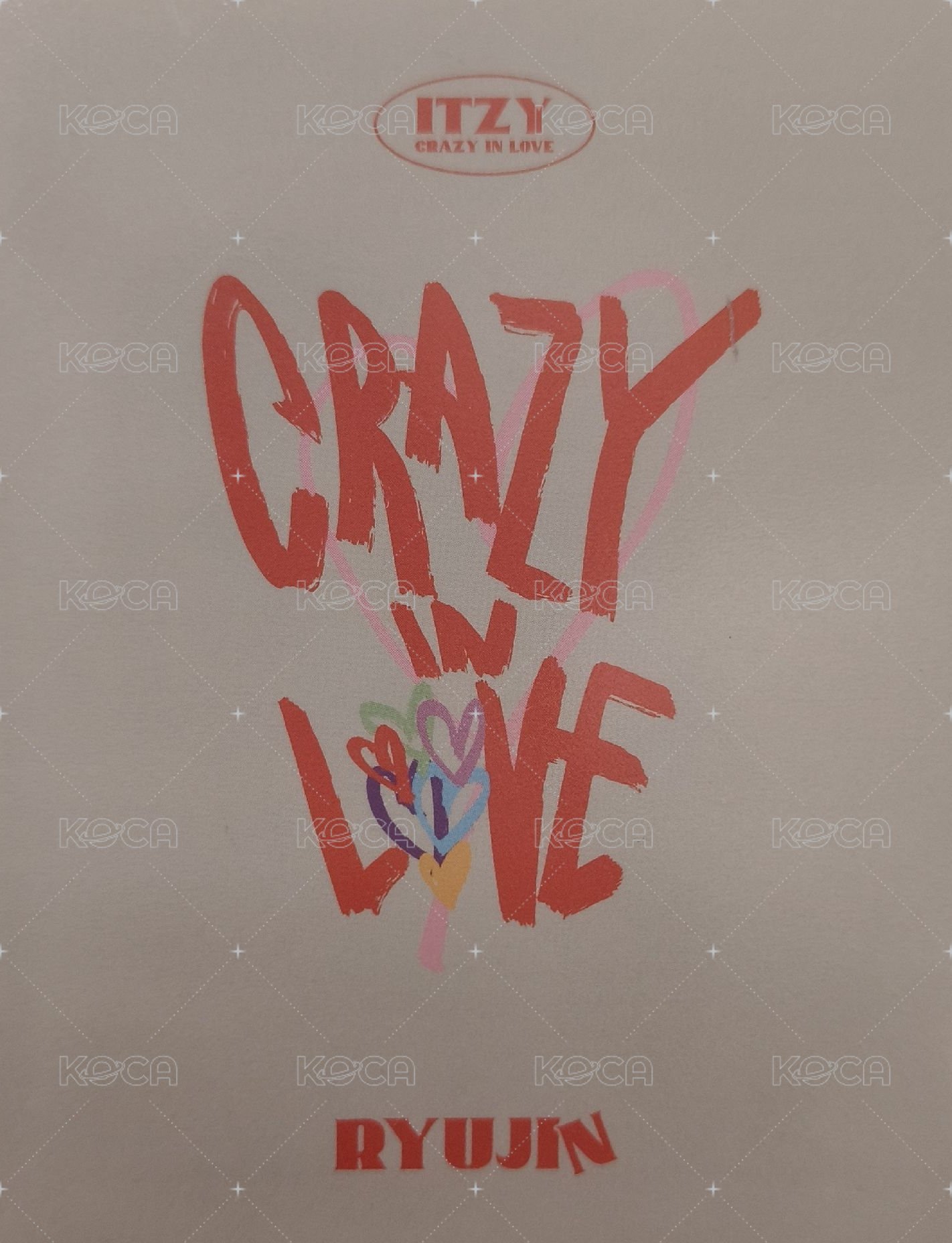CRAZY IN LOVE 專輯卡 拍立得 背面
