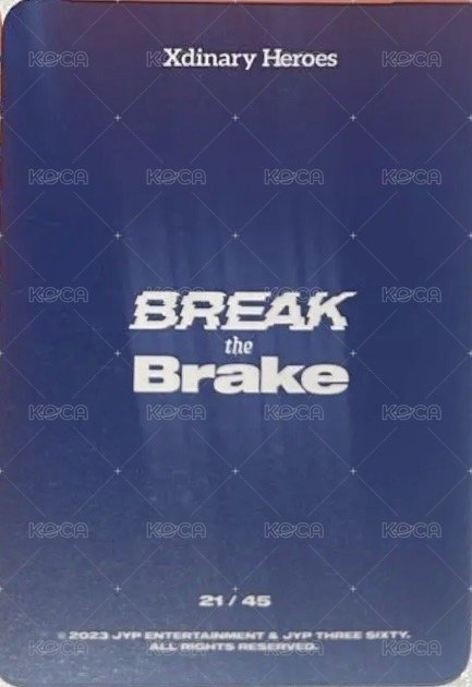 Break the Brake 隨機卡 卡包 背面
