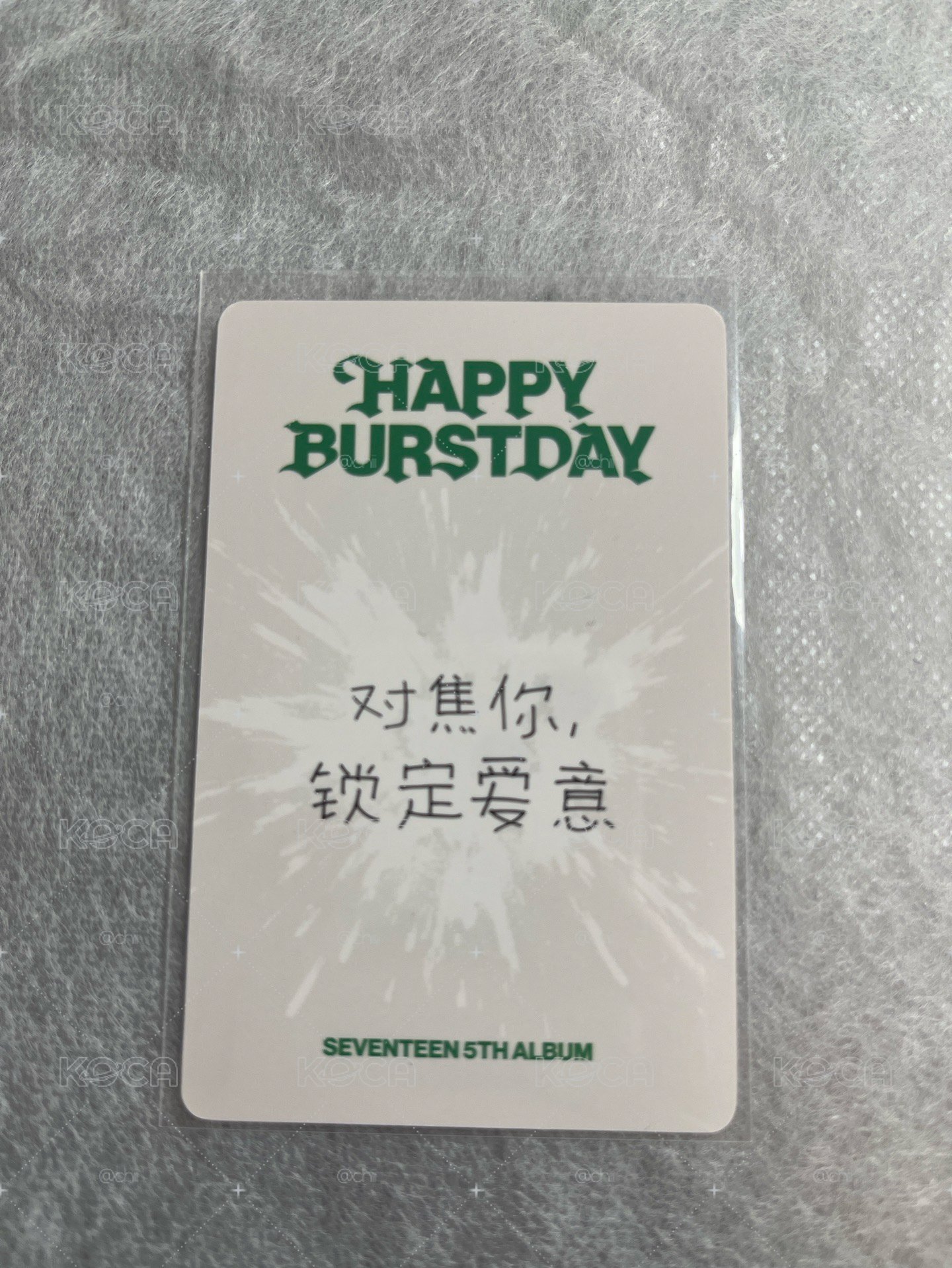 正五 yzy 十週年限定 特典卡 碩珉中字卡