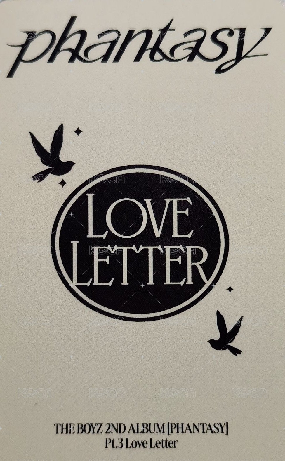 PHANTASY Pt.3 Love Letter 專輯卡 電子專SEND ver. 背面
