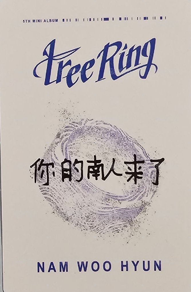 Tree Ring yzy 預購 特典卡  背面