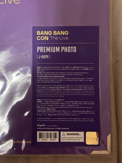 BTS防彈少年團周邊/JHope bangbangcon高級相框