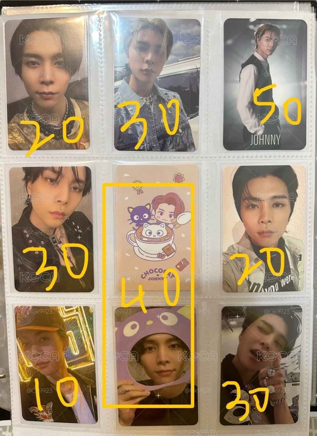NCT JOHNNY 小卡（1）