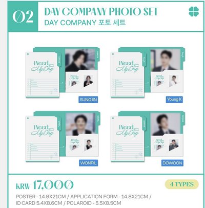DAY6 Young K 照片組 含小卡 I Need My Day