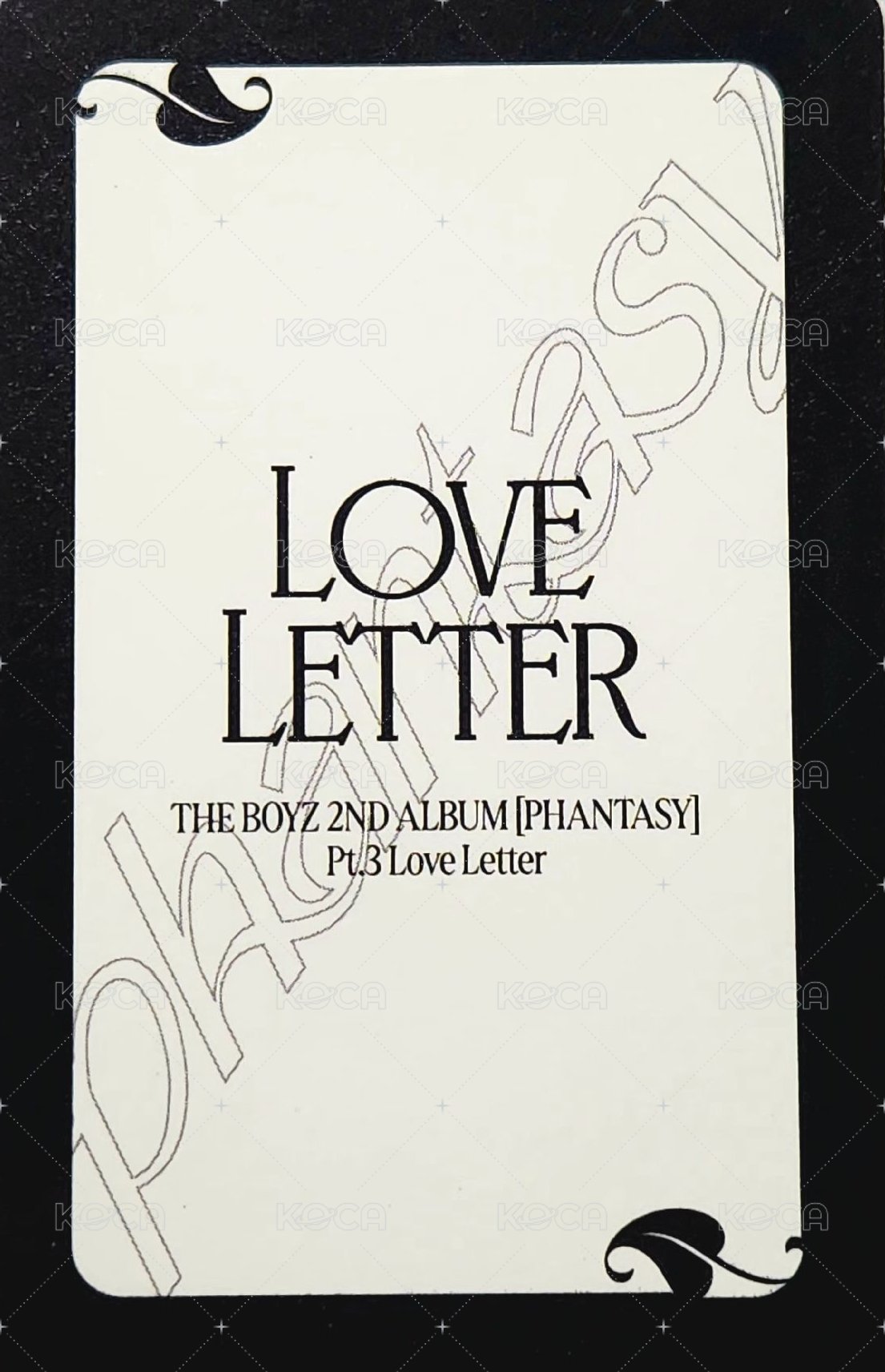PHANTASY Pt.3 Love Letter 專輯卡 電子專SEND ver. 固卡 背面