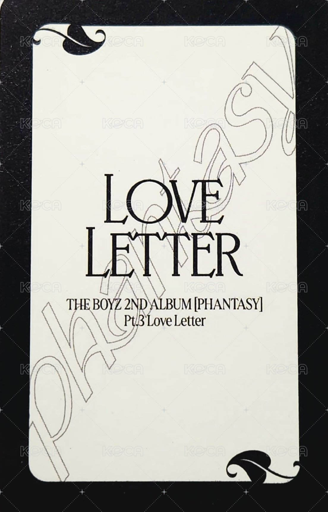 PHANTASY Pt.3 Love Letter 專輯卡 電子專SEND ver. 固卡 背面