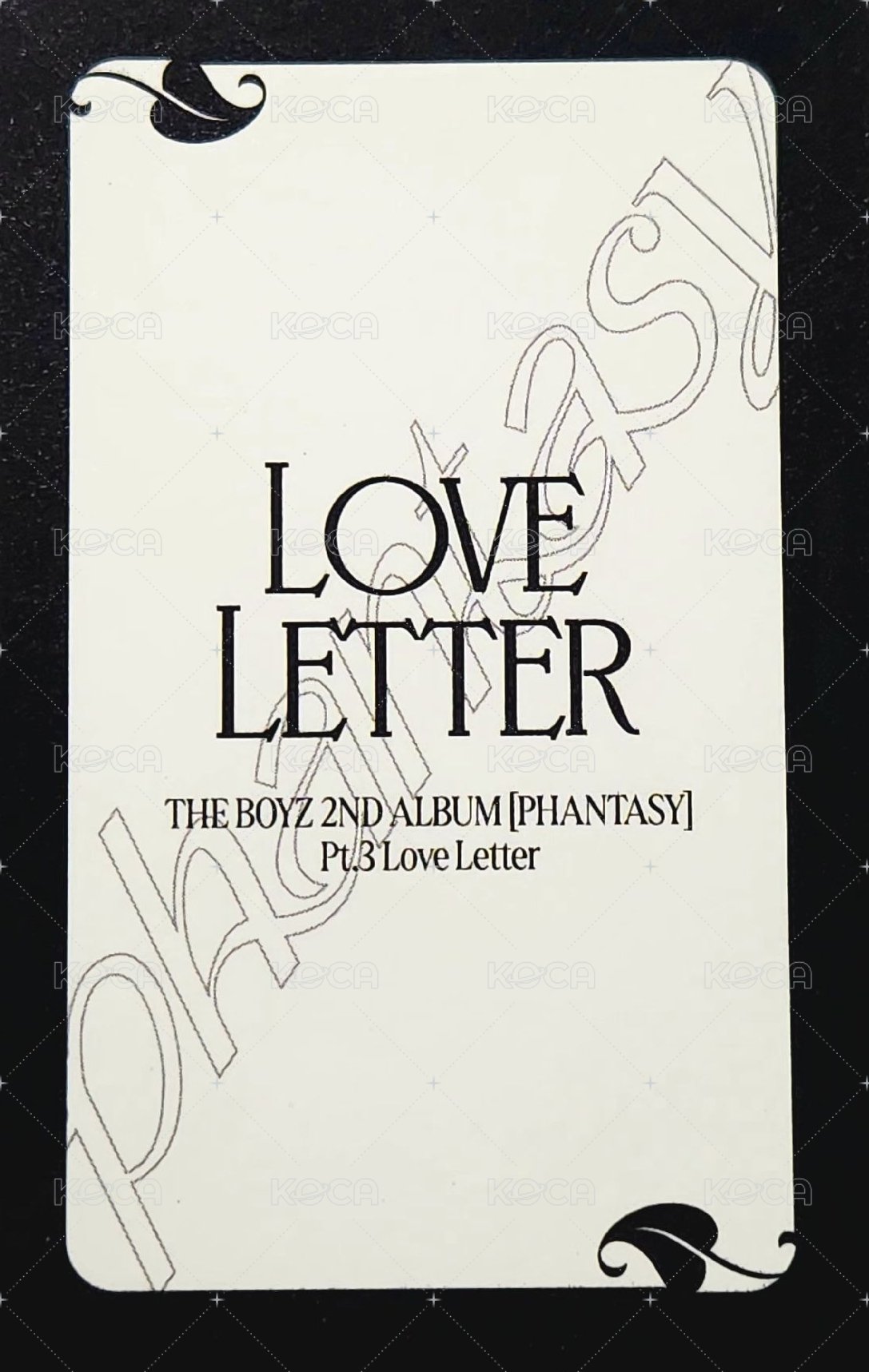 PHANTASY Pt.3 Love Letter 專輯卡 電子專SEND ver. 固卡 背面