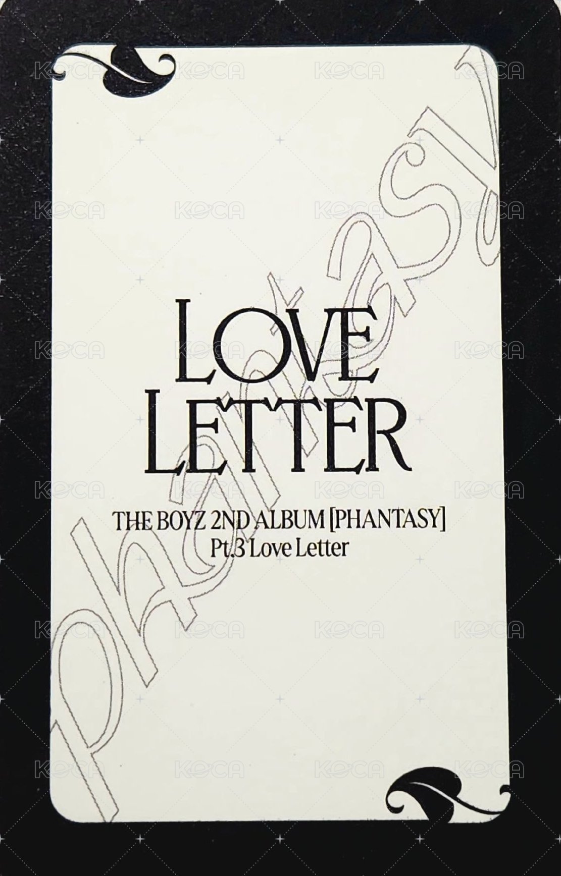PHANTASY Pt.3 Love Letter 專輯卡 電子專SEND ver. 固卡 背面