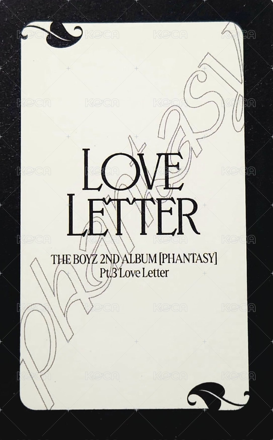 PHANTASY Pt.3 Love Letter 專輯卡 電子專SEND ver. 固卡 背面