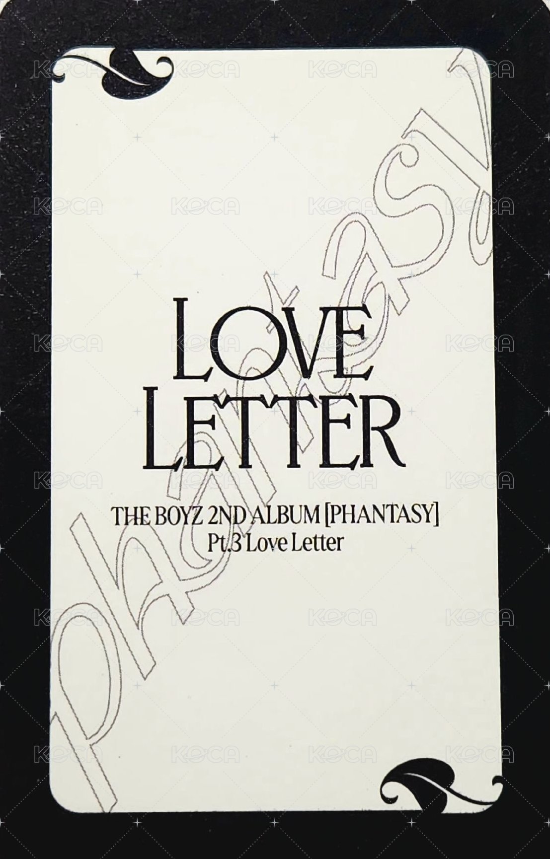 PHANTASY Pt.3 Love Letter 專輯卡 電子專SEND ver. 固卡 背面