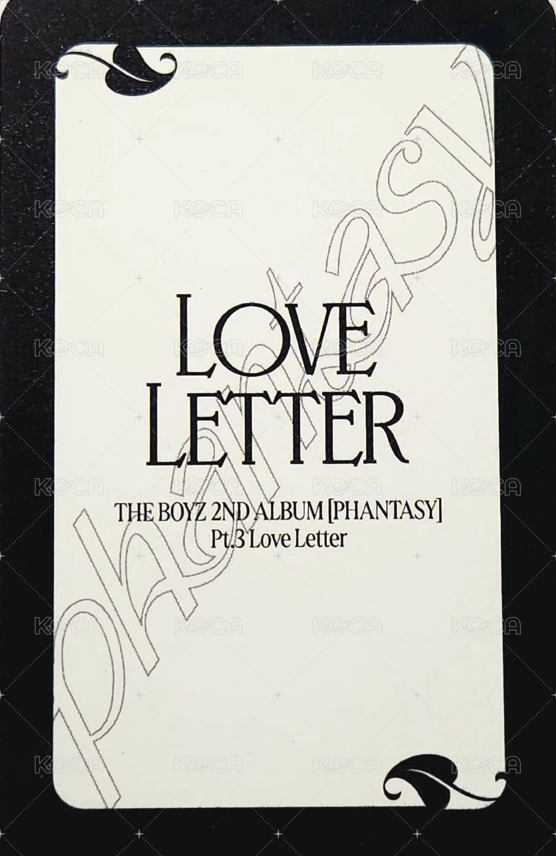 PHANTASY Pt.3 Love Letter 專輯卡 電子專SEND ver. 固卡 背面