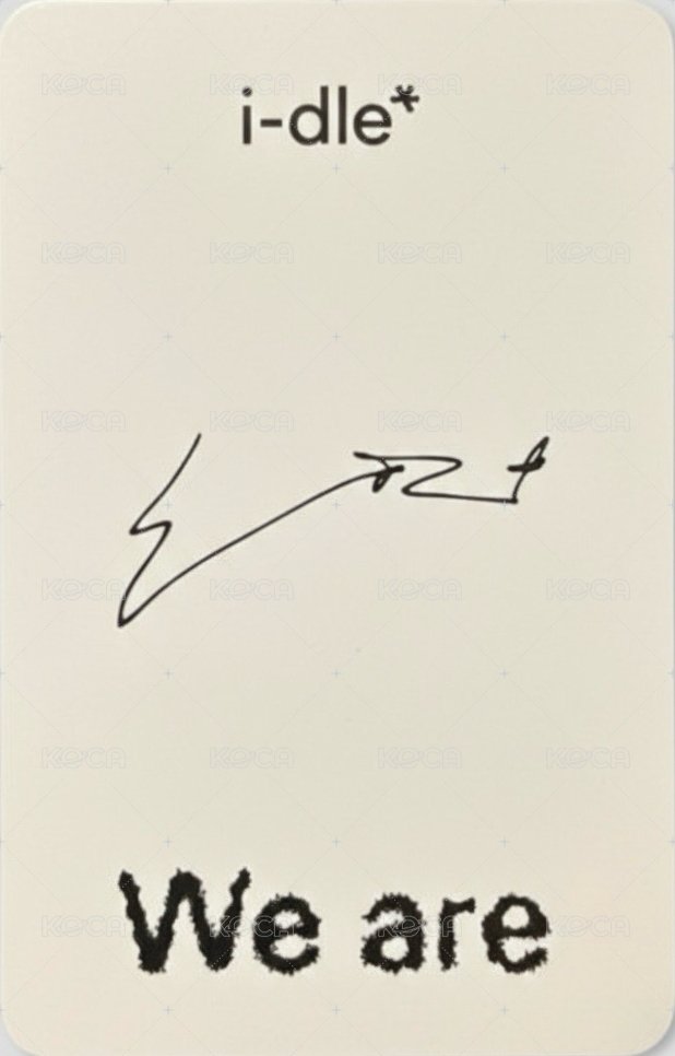 We are k4 預售 特典卡 A ver 簽名卡背 印簽 背面